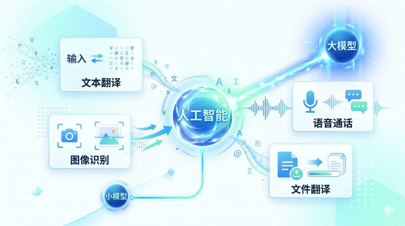 讯通翻译支持文本、语音、图片和文件翻译